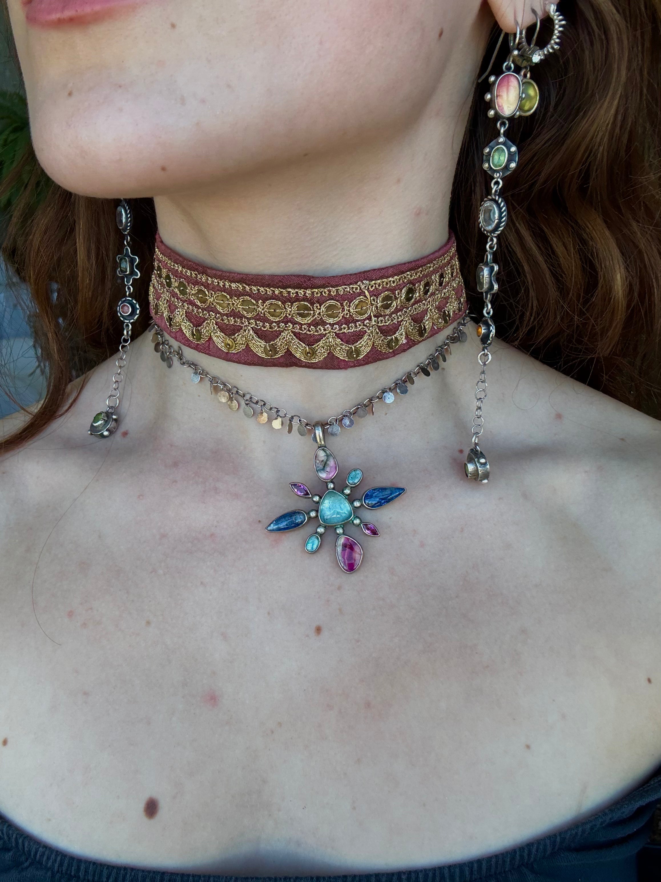 Necklace 227: WILD BLOOM MANDALA